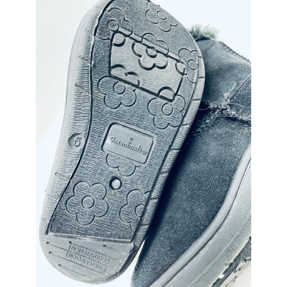 Garanimals Black Suede boots with Fur!! Little girls size 5! Cute!! - Picture 6 of 8